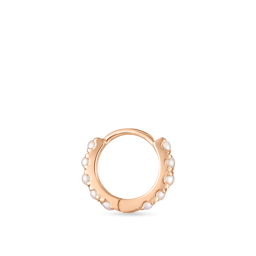 Pearl Eternity Hoop Earring