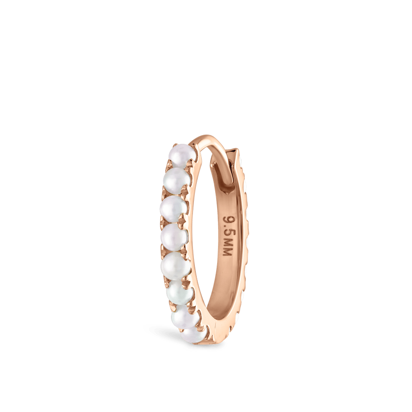 Pearl Eternity Hoop Earring