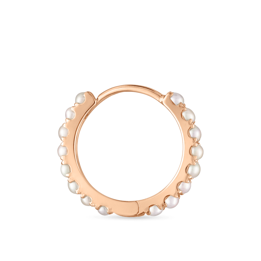 Pearl Eternity Hoop Earring