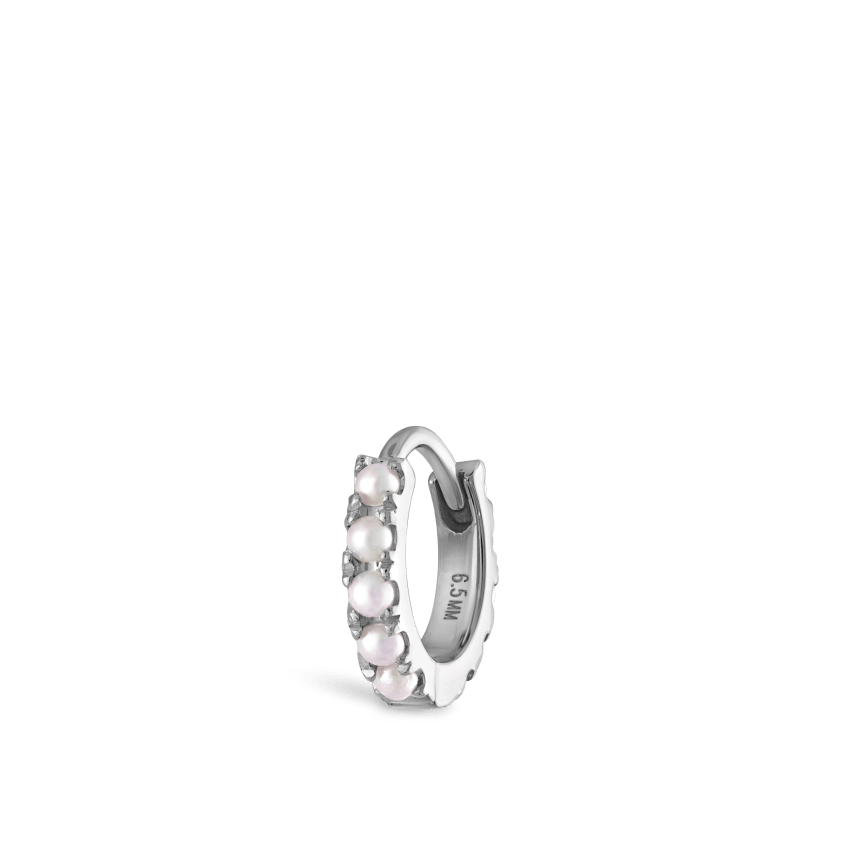 Pearl Eternity Hoop Earring