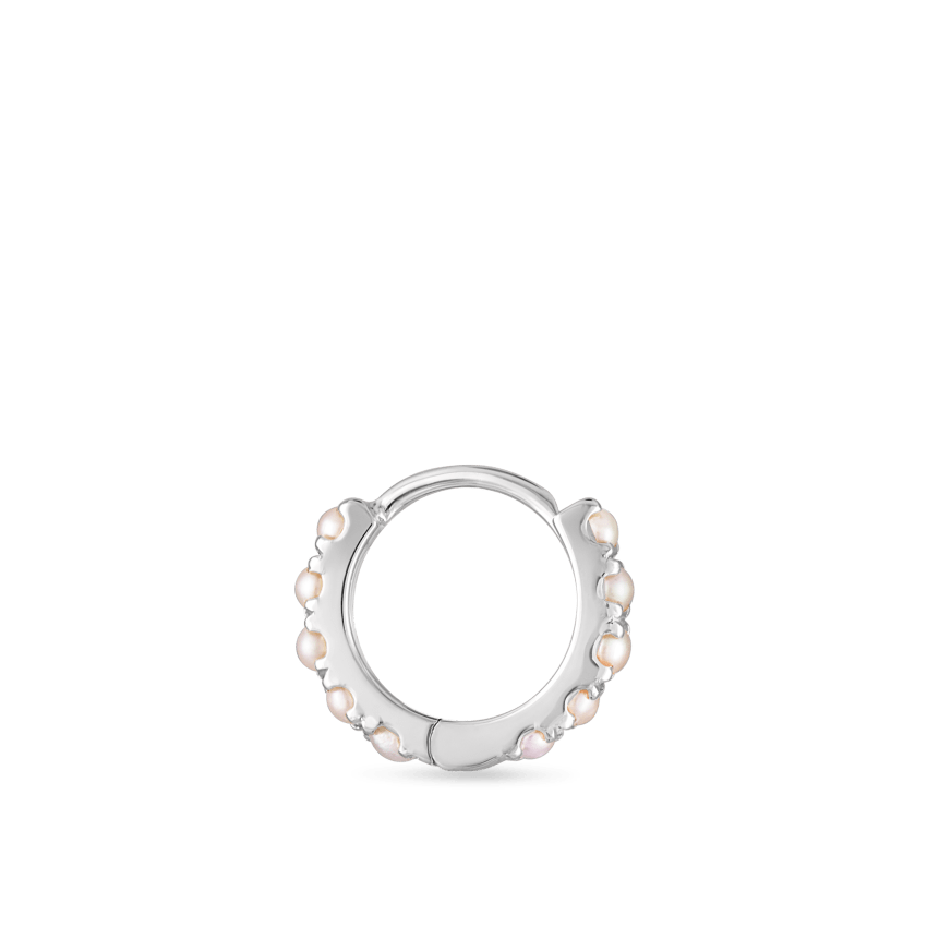 Pearl Eternity Hoop Earring