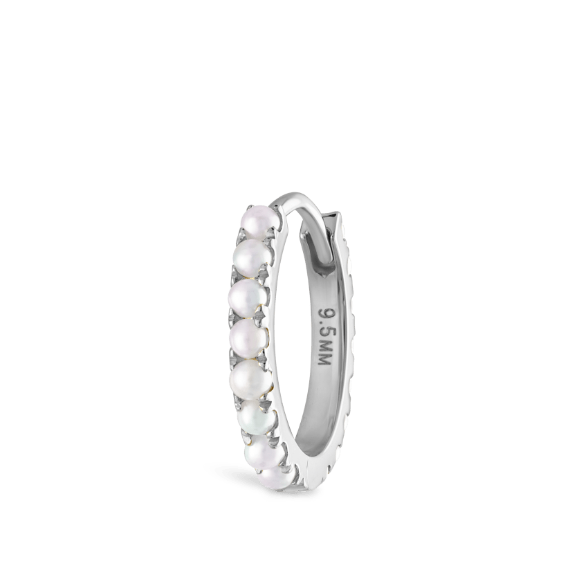 Pearl Eternity Hoop Earring