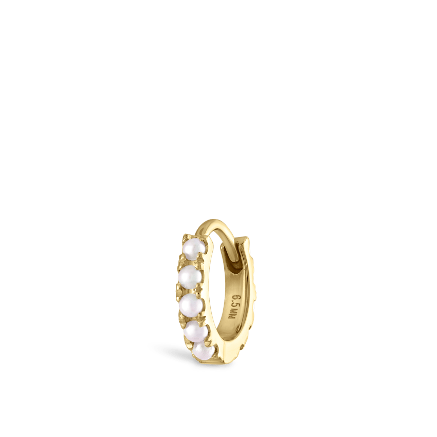 Pearl Eternity Hoop Earring