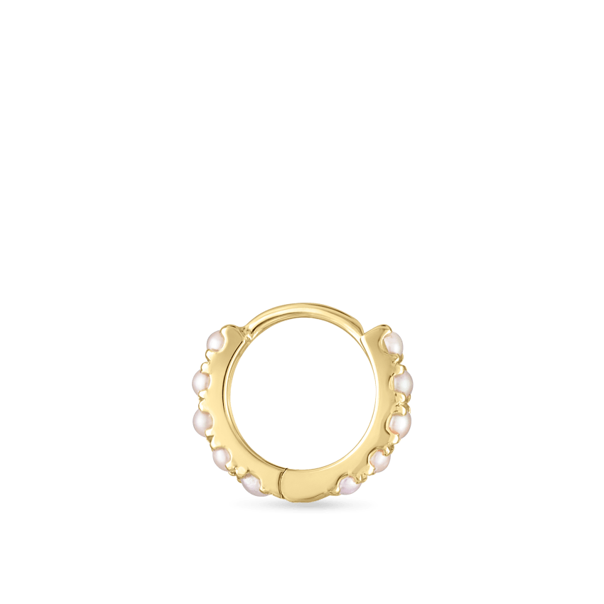 Pearl Eternity Hoop Earring