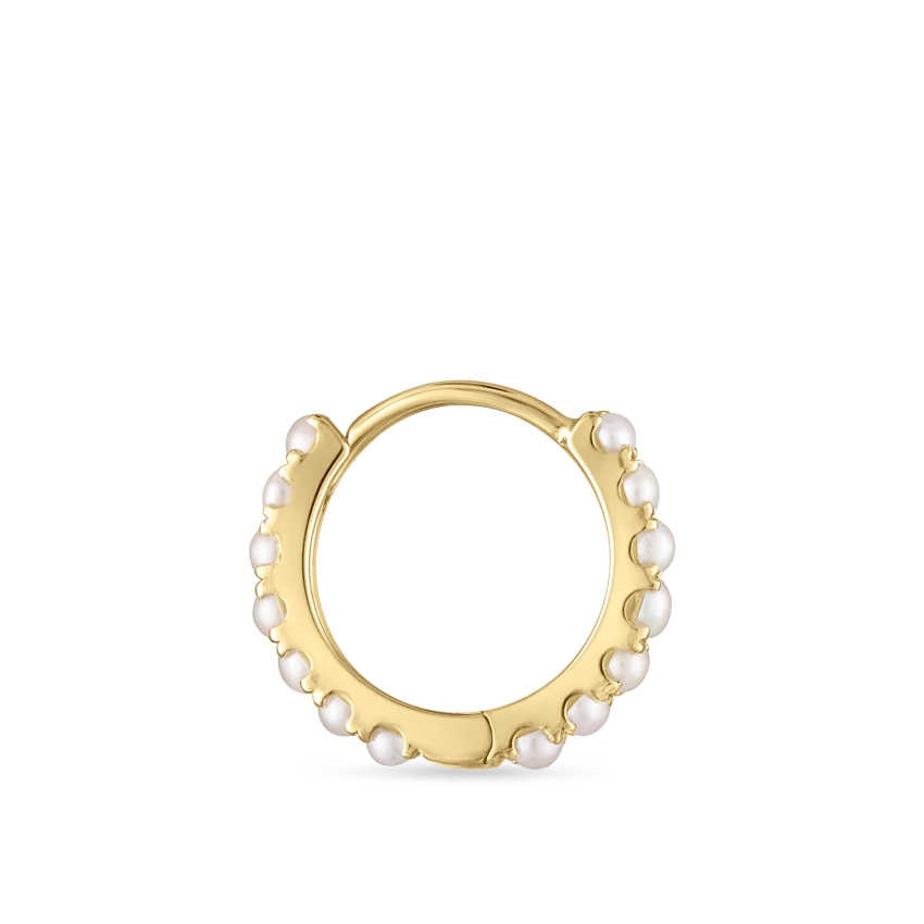 Pearl Eternity Hoop Earring