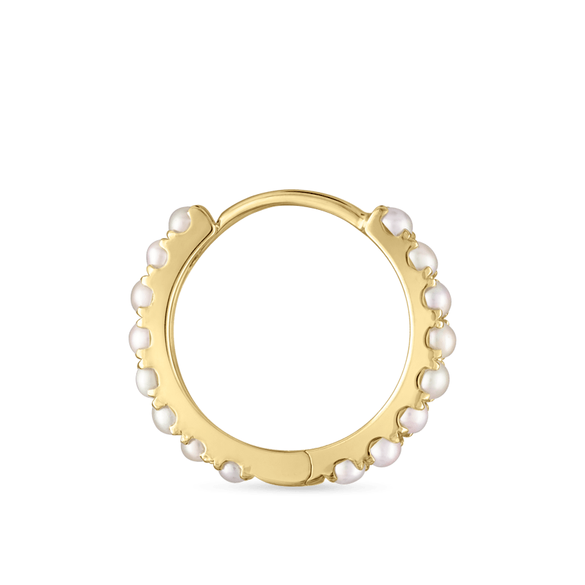Pearl Eternity Hoop Earring