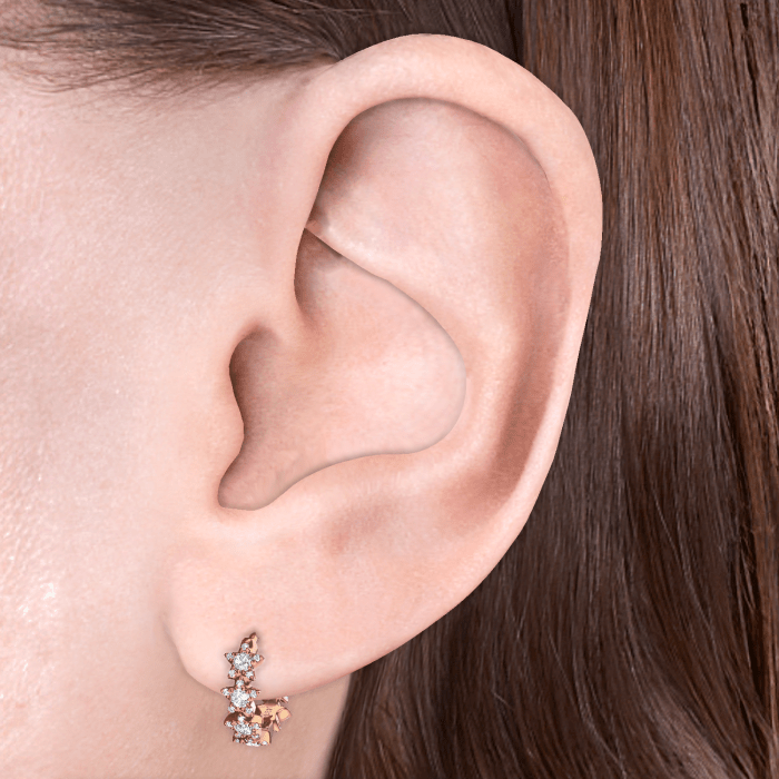 Diamond Constellation Eternity Hoop Earring
