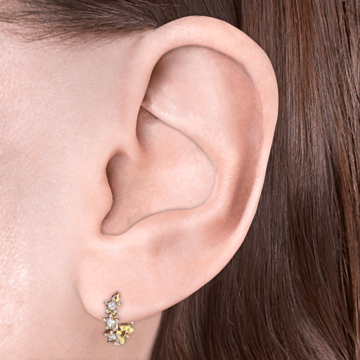 Diamond Constellation Eternity Hoop Earring