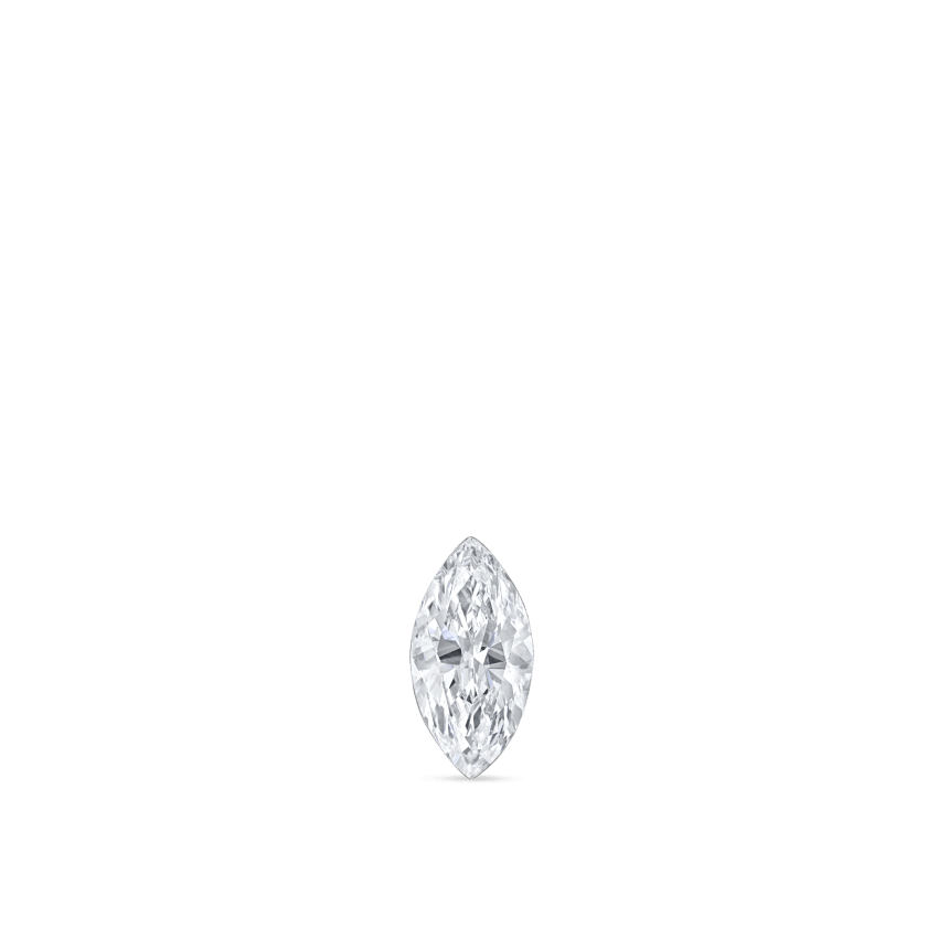 Invisible Set Diamond Marquise Threaded Stud Earring
