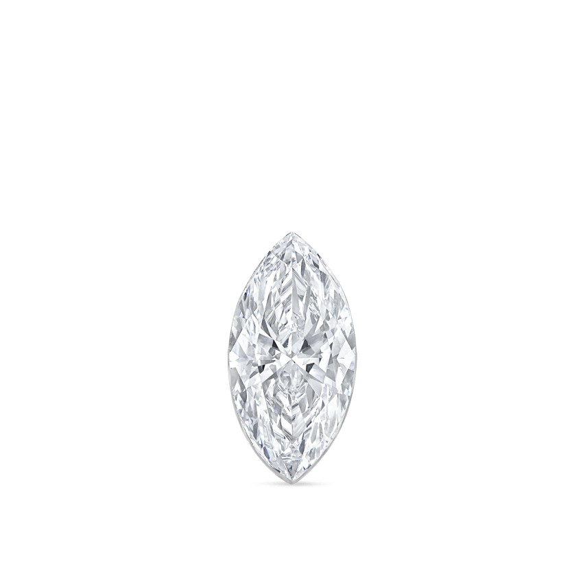 Invisible Set Diamond Marquise Threaded Stud Earring
