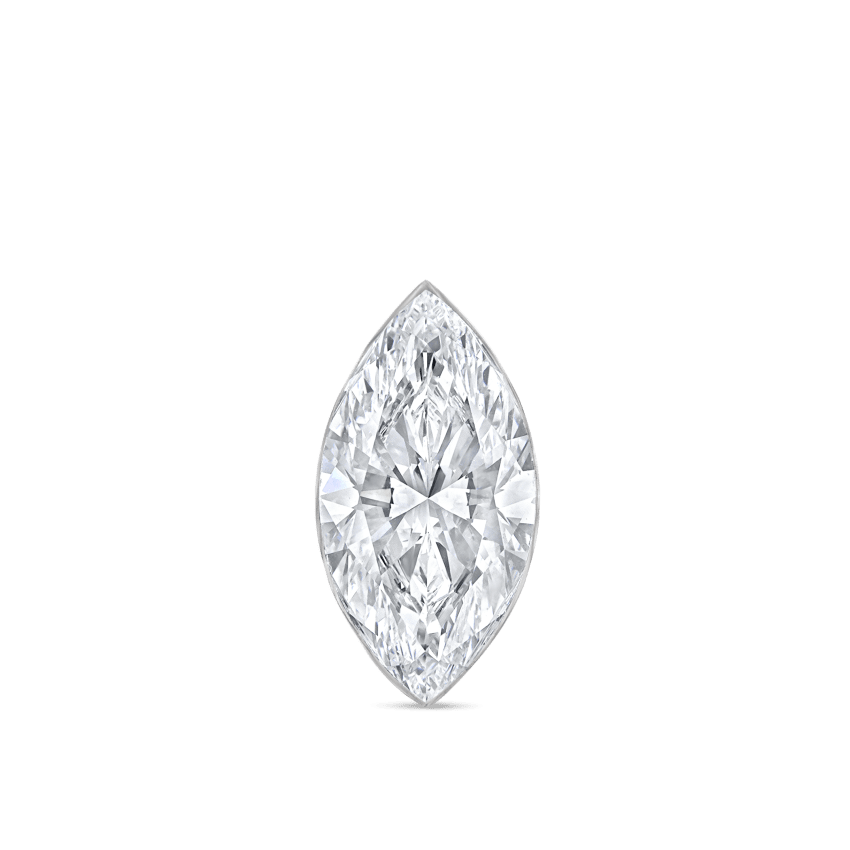 Invisible Set Diamond Marquise Threaded Stud Earring
