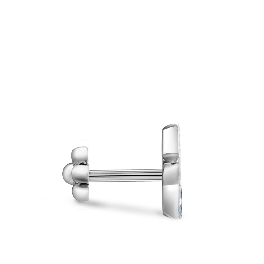 Invisible Set Diamond Star Threaded Stud Earring