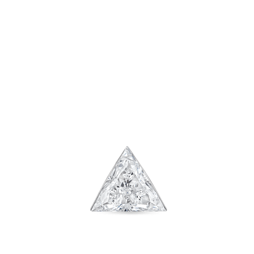 Invisible Set Triangle Diamond Threaded Stud Earring