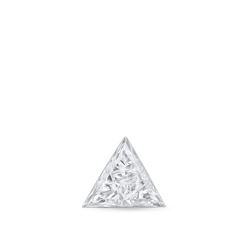 Invisible Set Triangle Diamond Threaded Stud Earring With Titanium Backing