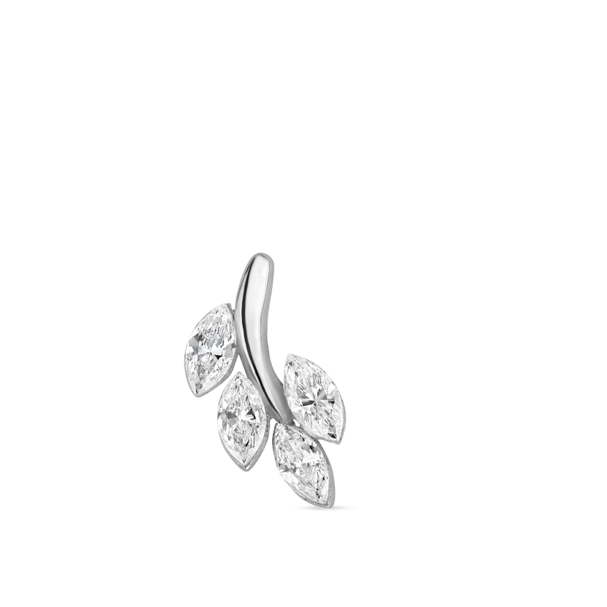 Diamond Vine Threaded Stud Earring