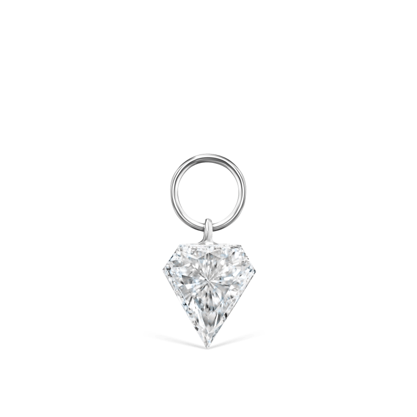 Invisible Set Diamond Silhouette Charm