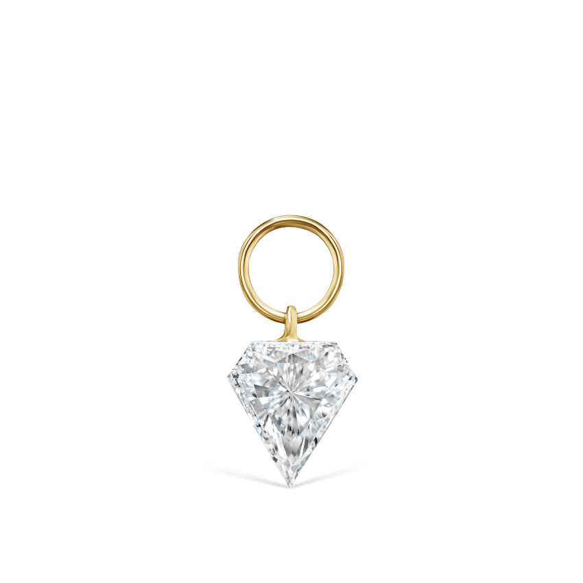 Invisible Set Diamond Silhouette Charm