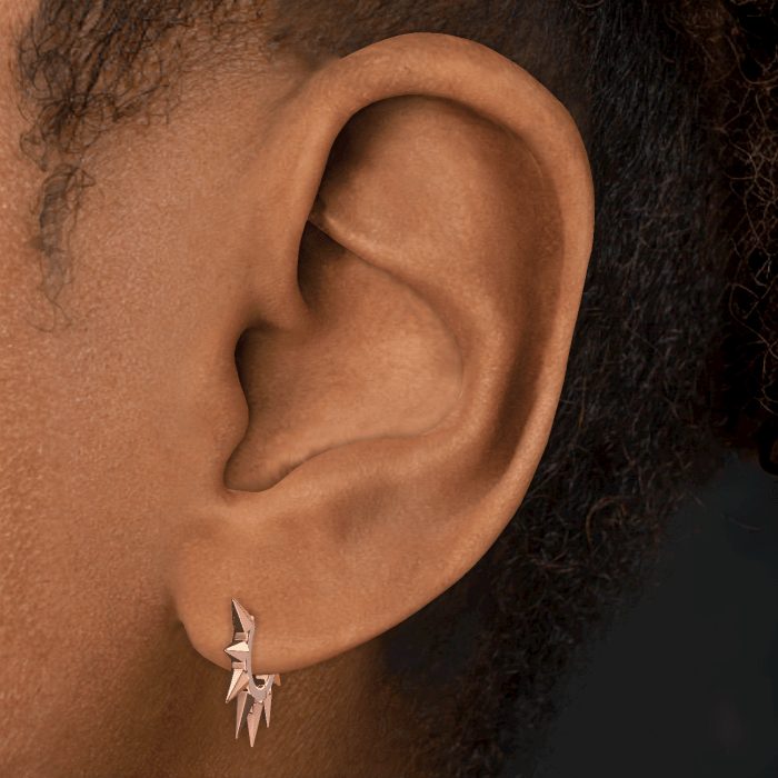 Metal Mohawk Hoop Earring