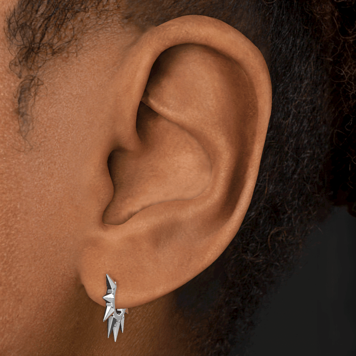 Metal Mohawk Hoop Earring