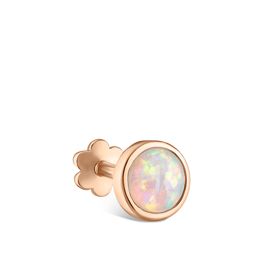 Opal Threaded Stud Earring