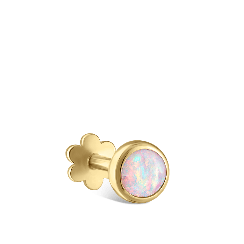 Opal Threaded Stud Earring