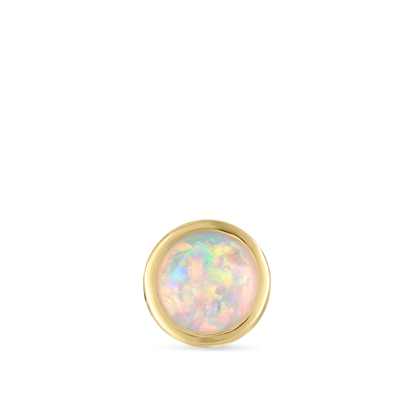 Opal Threaded Stud Earring