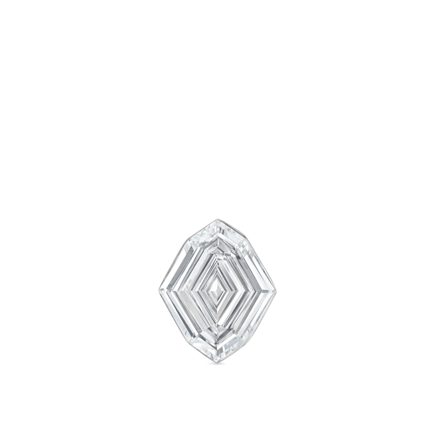 Invisible Set "Ace of Diamonds" Threaded Stud Earring With Titanium Backing