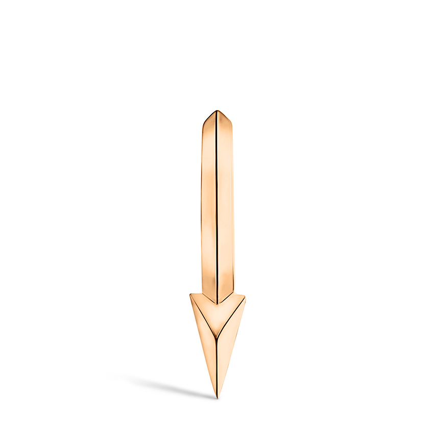 Faceted Single Short Spike Hoop Earring