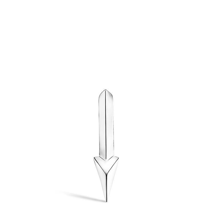 Faceted Single Short Spike Hoop Earring