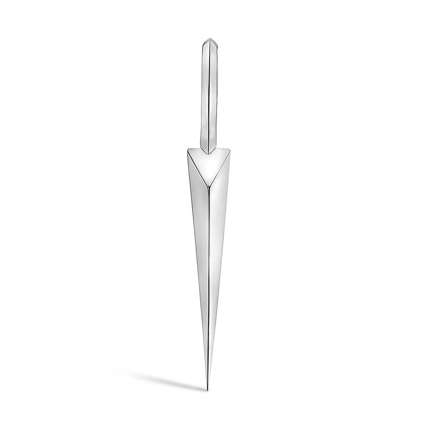 Faceted Grand Spike Hoop Earring