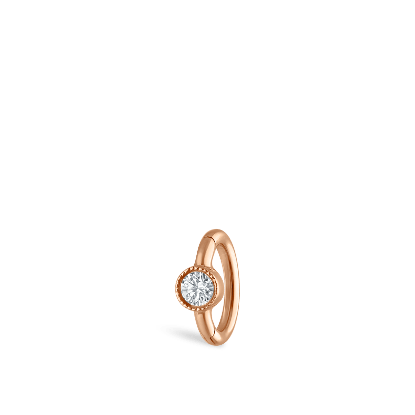 Scalloped Diamond Hoop Earring