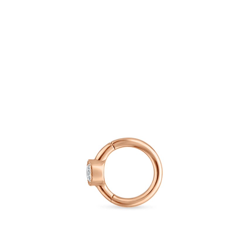 Scalloped Diamond Hoop Earring