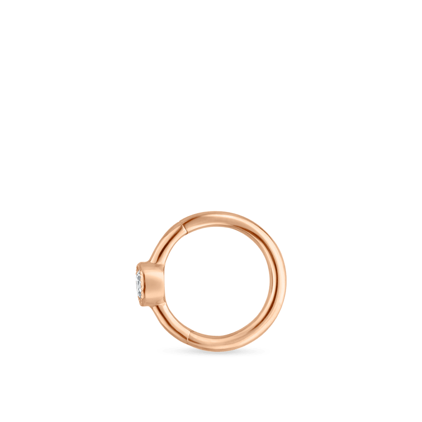 Scalloped Diamond Hoop Earring