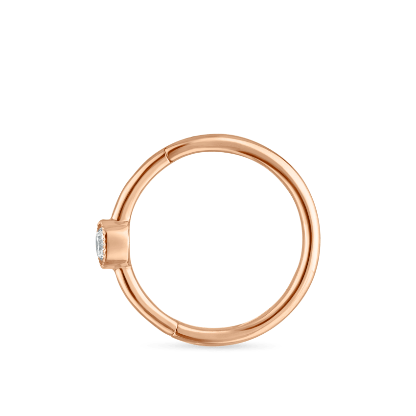 Scalloped Diamond Hoop Earring