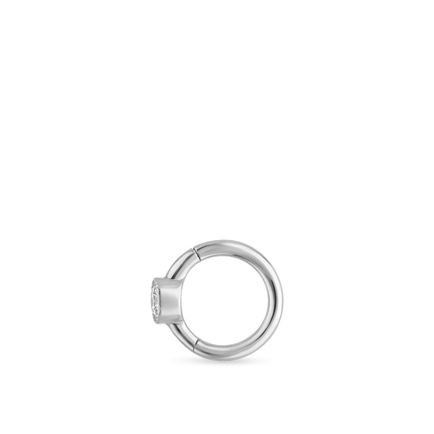 Scalloped Diamond Hoop Earring