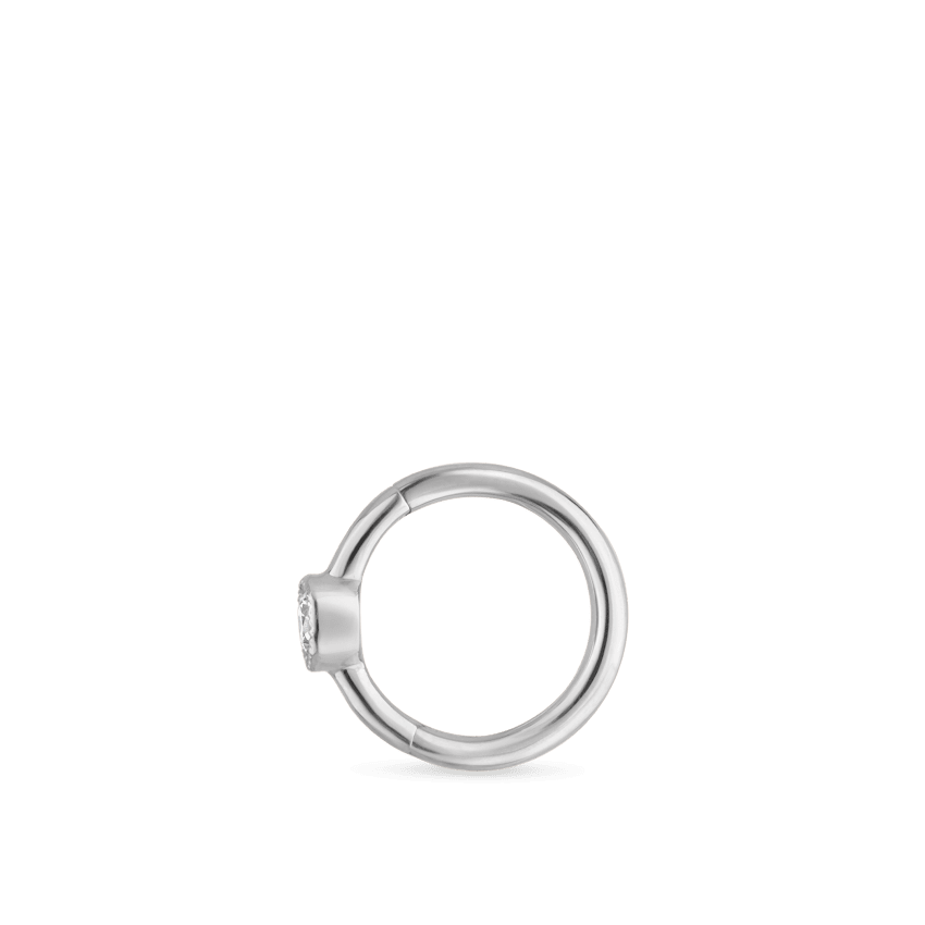 Scalloped Diamond Hoop Earring