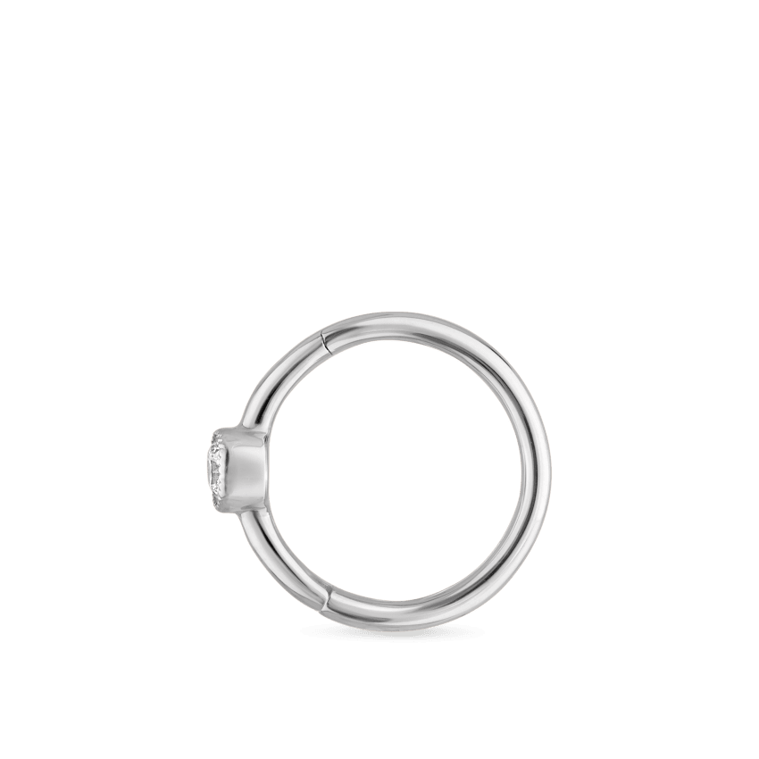 Scalloped Diamond Hoop Earring