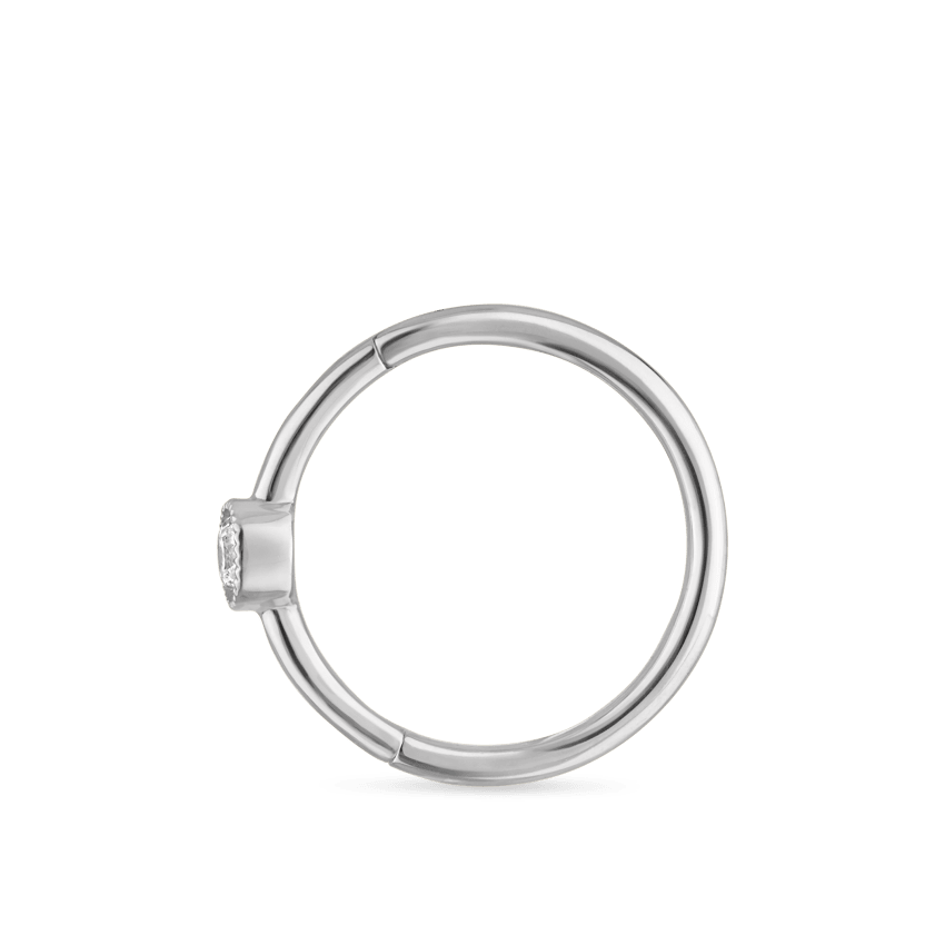 Scalloped Diamond Hoop Earring
