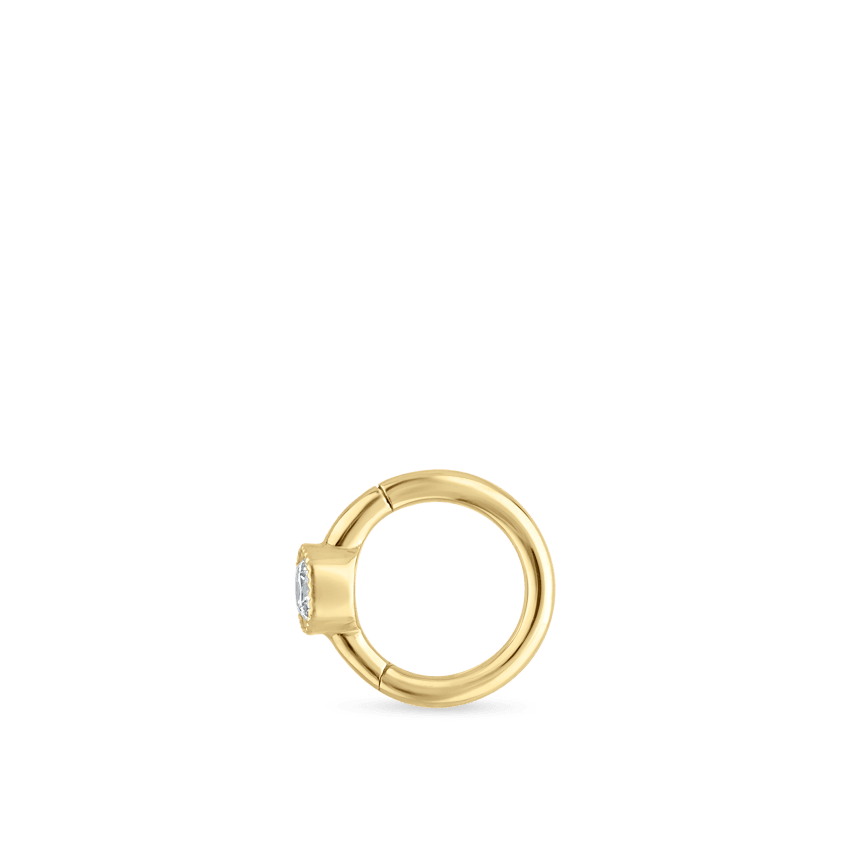 Scalloped Diamond Hoop Earring
