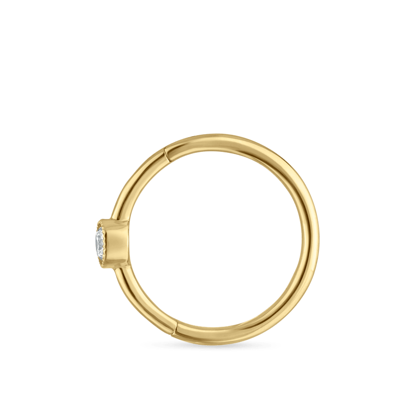 Scalloped Diamond Hoop Earring