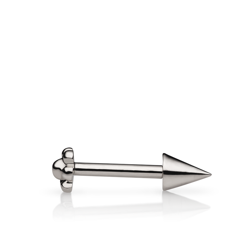 Short Spike Threaded Stud Earring