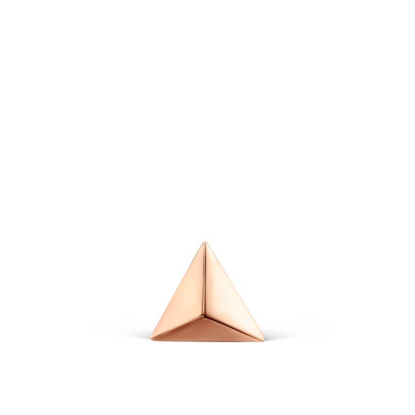 Faceted Triangle Threaded Stud Earring
