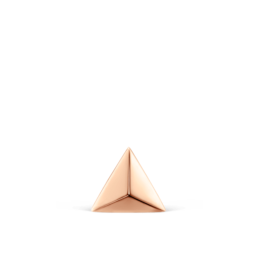 Faceted Triangle Threaded Stud Earring