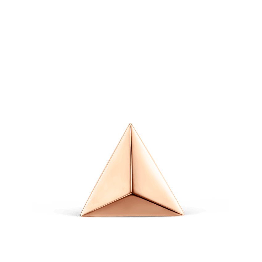 Faceted Triangle Threaded Stud Earring With Titanium Backing