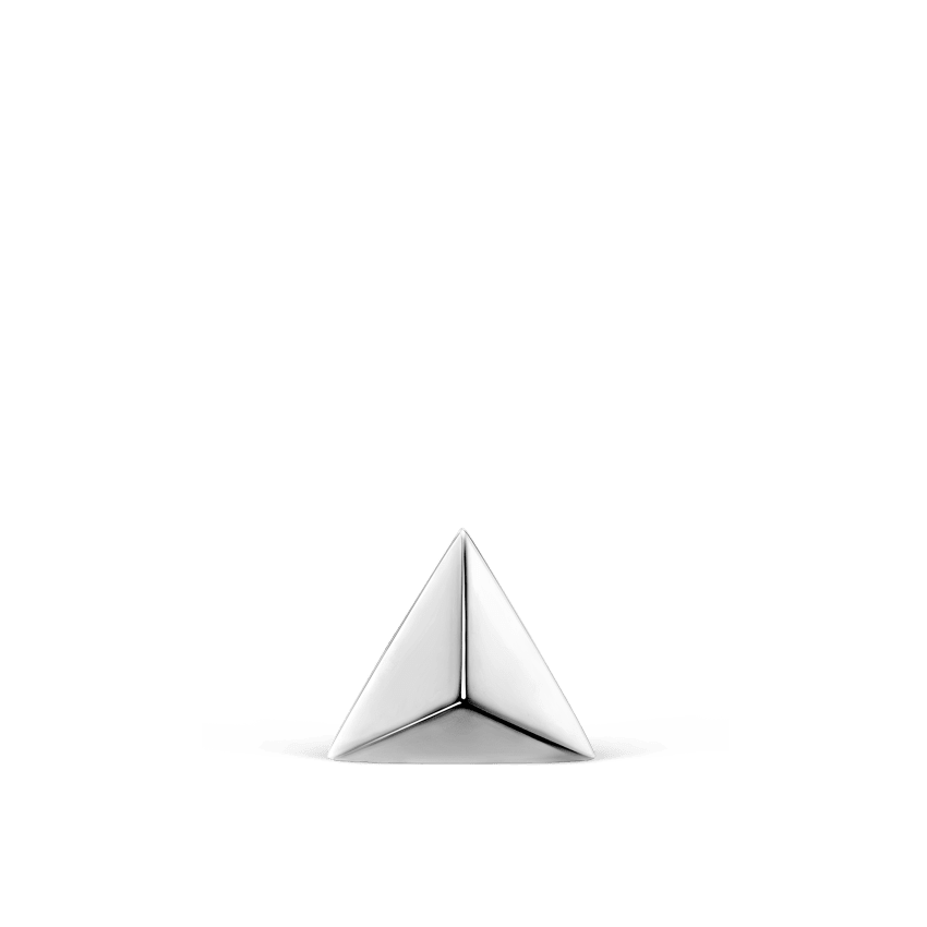 Faceted Triangle Threaded Stud Earring
