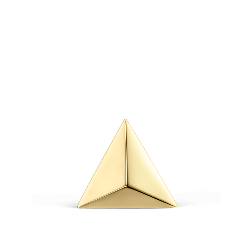 Faceted Triangle Threaded Stud Earring With Titanium Backing