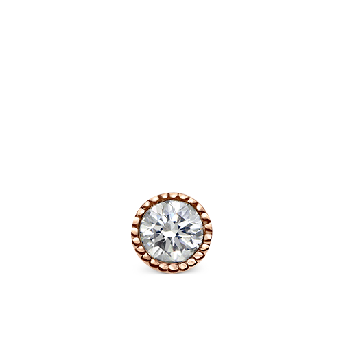 Natural Pink Pear Floating Diamond Threaded Charm Earring With Titanium Backing
