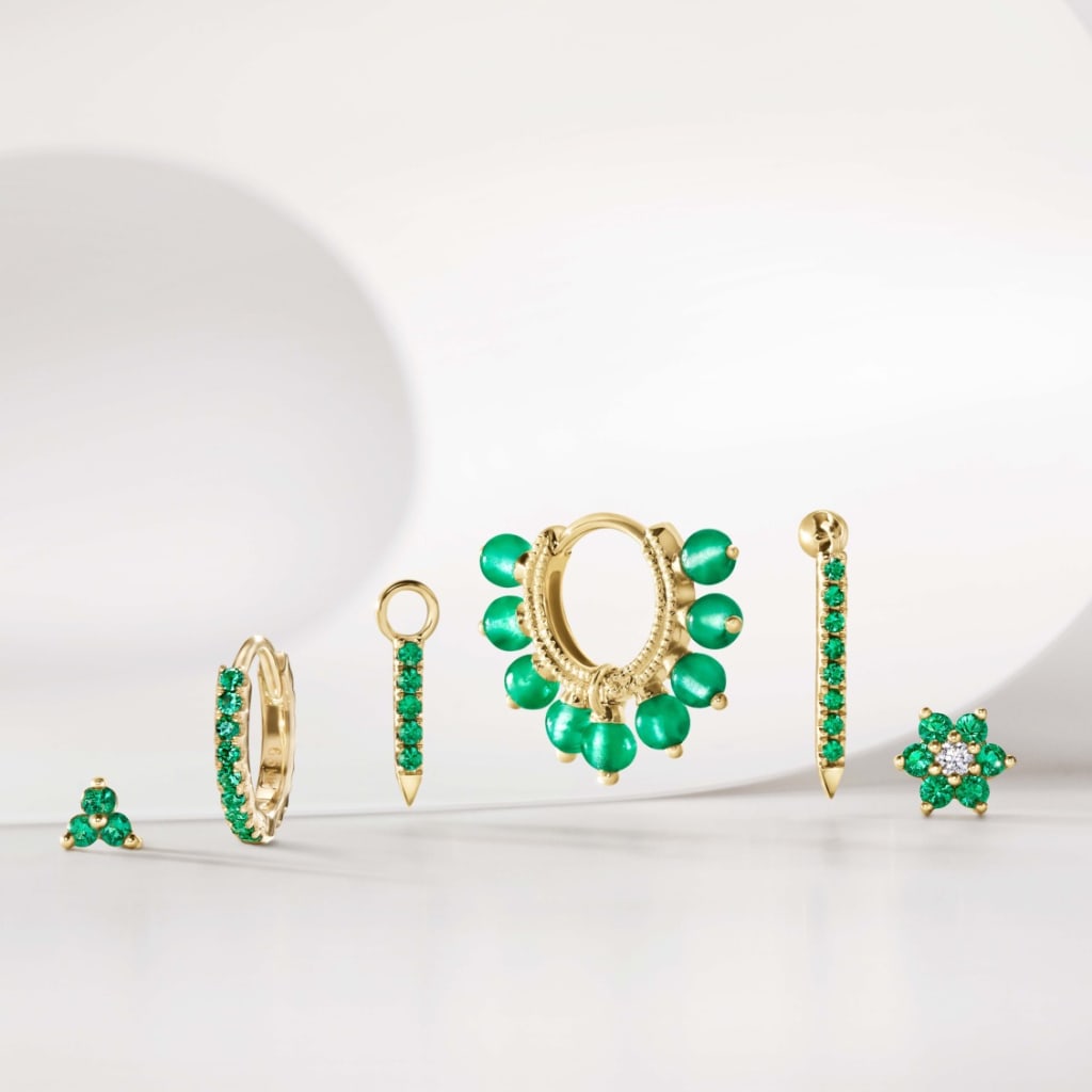 Emerald Earrings Mobile