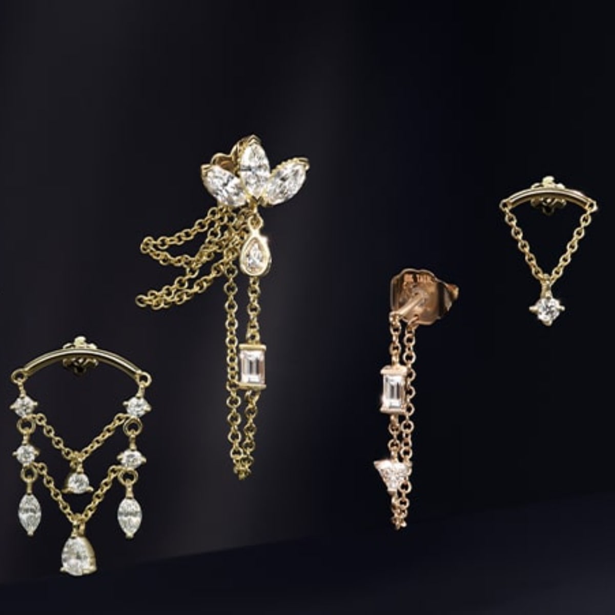 Gold Chain Earrings Charms Hoops Studs Maria Tash