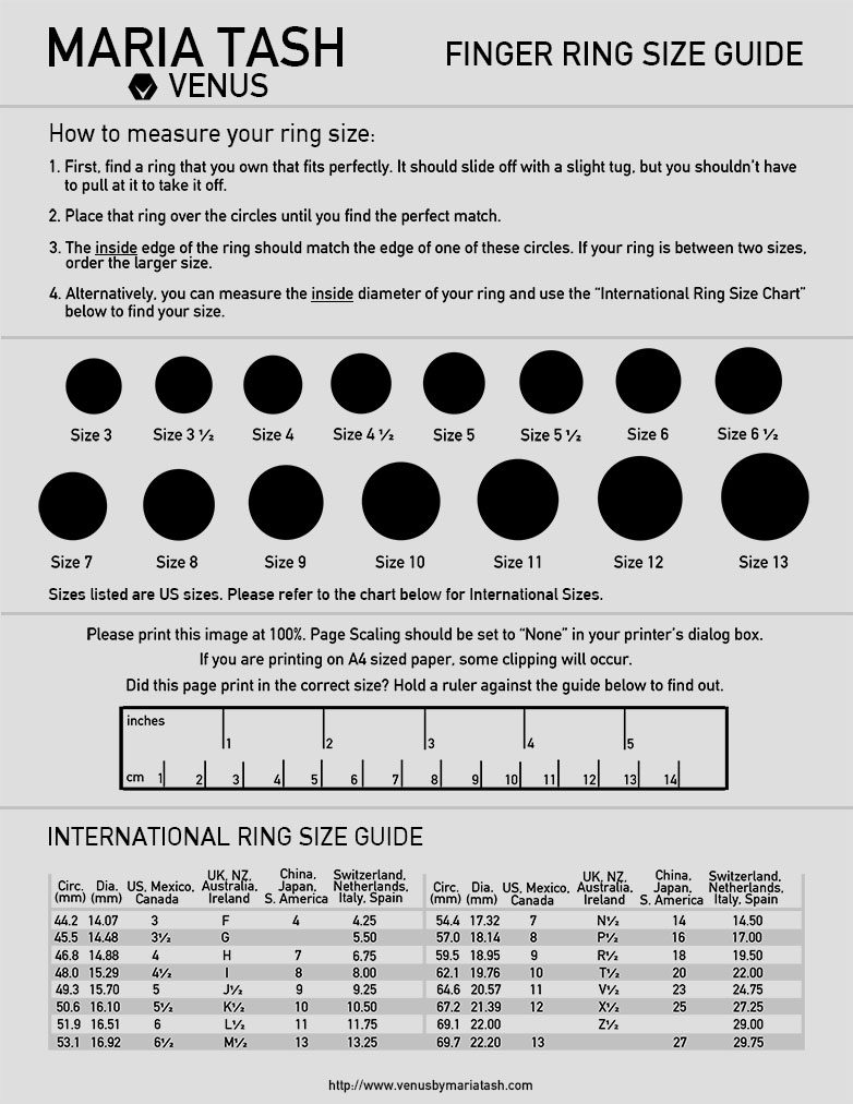 Baguette Stone Size Chart